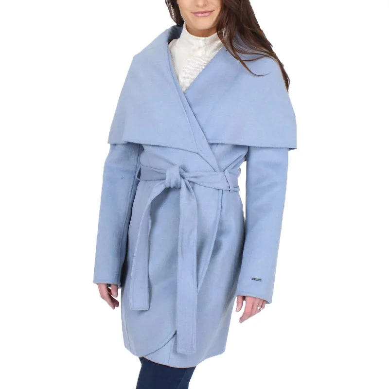 Hooded women's puffer coats in neon colors for high - visibility sportsT Tahari Womens Marla Winter Wool Blend Wrap Coat Hooded women's puffer coats in neon colors for high - visibility sportsT Tahari Womens Marla Winter Wool Blend Wrap Coat