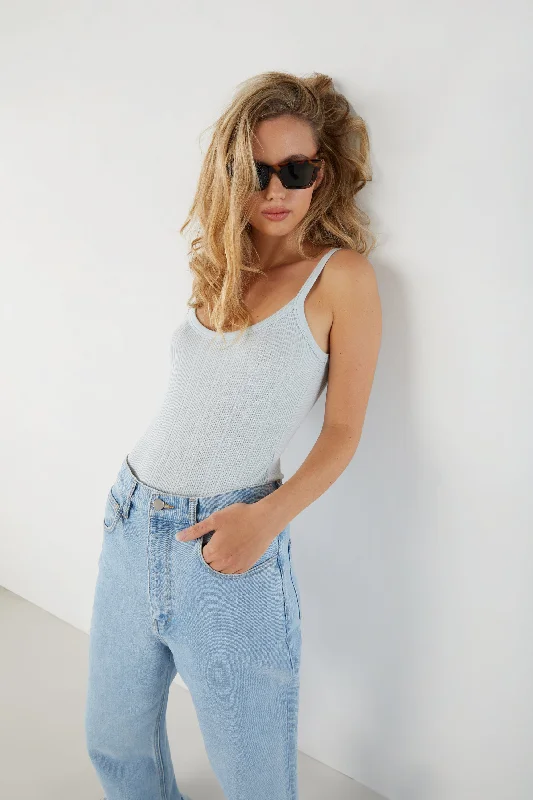 High - Neck Bodysuits for a Modest and Sophisticated LookTANK BODYSUIT