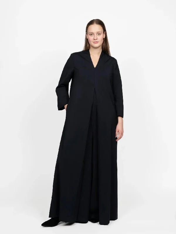 Women's long - sleeve wool coats in a houndstooth pattern for a classic charmThe Assembly Line Maxi Jumpsuit
