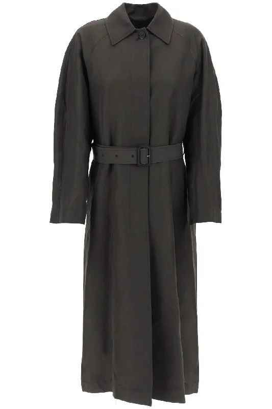Women's faux fur coats in bright colors for a bold fashion statementToteme lightweight linen blend coat 242 WRO1587 FB0101 ANTHRACITE Women's faux fur coats in bright colors for a bold fashion statementToteme lightweight linen blend coat 242 WRO1587 FB0101 ANTHRACITE