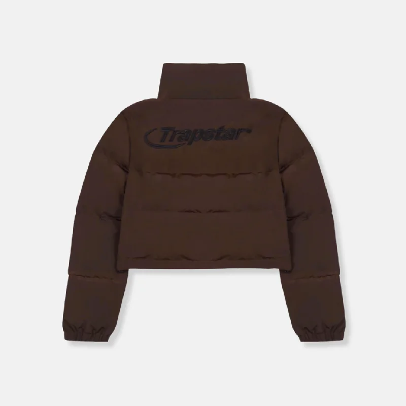 Oversized women's wool coats in a monochromatic look for a trendy outfitTrapstar Women's Hyperdrive Jacket - Brown