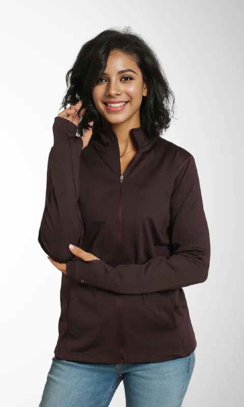 Women's cropped leather coats with silver studs for an edgy lookWomen Track Sports Zip Up Jacket (Burgundy) Women's cropped leather coats with silver studs for an edgy lookWomen Track Sports Zip Up Jacket (Burgundy)