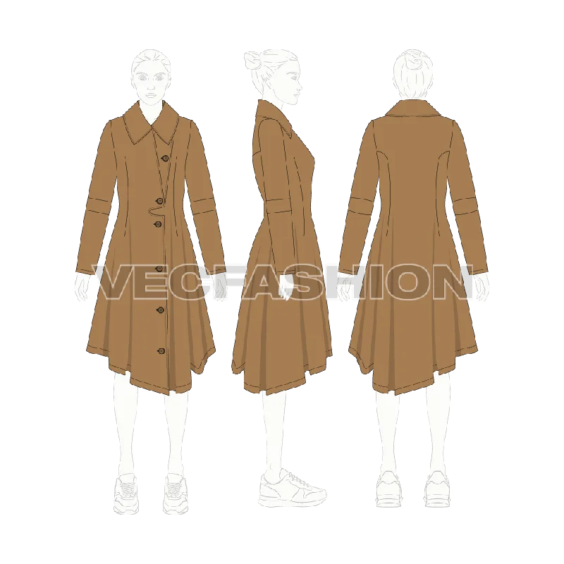 Women's faux fur coats in bright colors for a bold fashion statementWomens' Over-sized Wool Coat