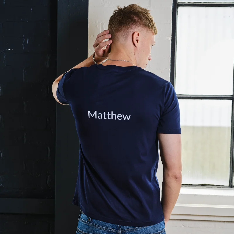 Back Personalised Navy Logo T-shirt