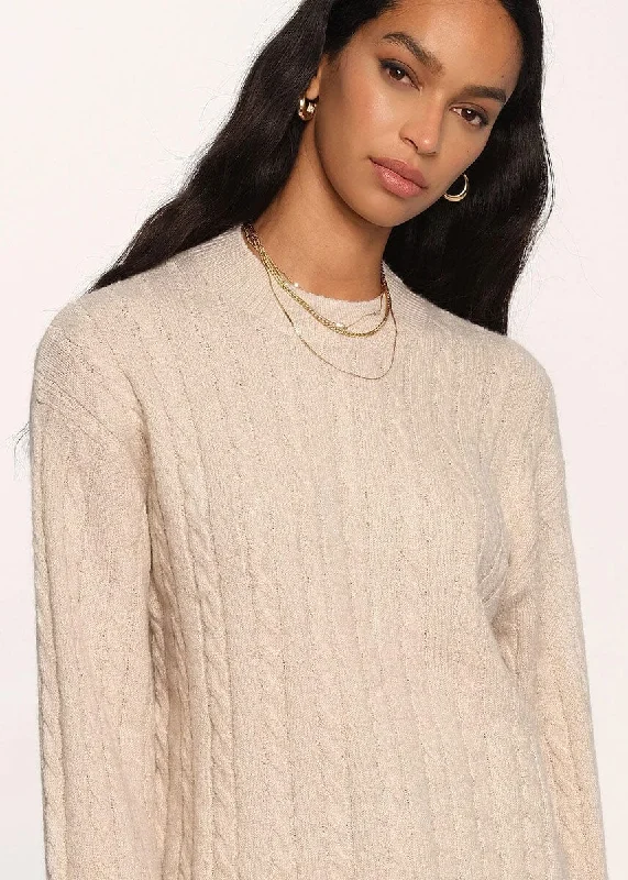 Open - Front Women's Cardigan - Style Mohair SweatersDessa Sweater - Putty