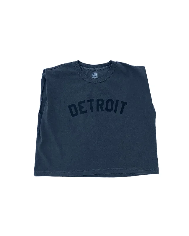 Plus Size Women T Shirt for a Comfortable and Flattering FitInk Detroit - Basic Detroit Women's Heavyweight Muscle T-Shirt - Black on Black Plus Size Women T Shirt for a Comfortable and Flattering FitInk Detroit - Basic Detroit Women's Heavyweight Muscle T-Shirt - Black on Black