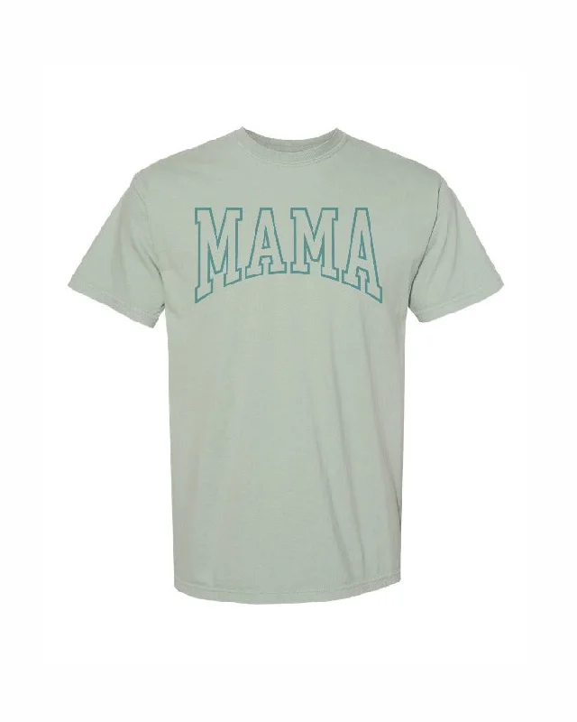Embroidered Women T Shirt with Intricate DetailsInk Detroit - Varsity MAMA T-Shirt - Bay