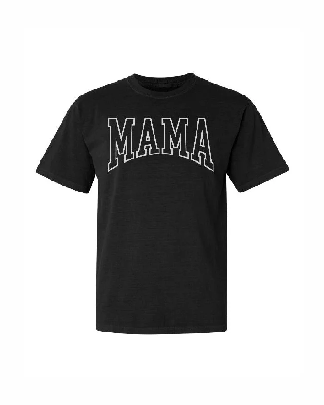 Sequined Women T Shirt for a Sparkly Night OutInk Detroit - Varsity MAMA T-Shirt - Black