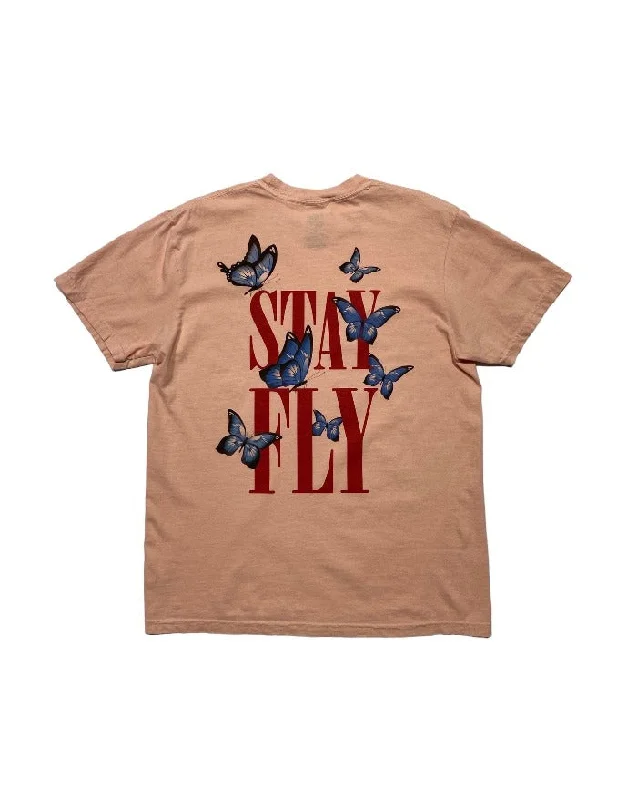 Sheer Women T Shirt for a Stylish and Alluring LookINK - STAY FLY - T-Shirt - PEACHY