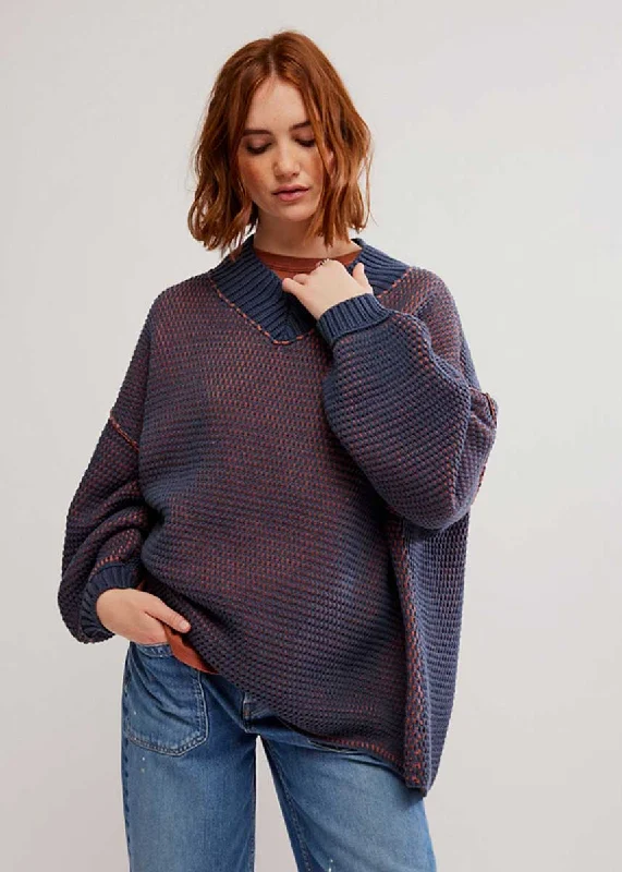 Button - Down Women's Shetland Wool Sweaters in Traditional PatternsMaisie Sweater - Midnight Cedar Combo