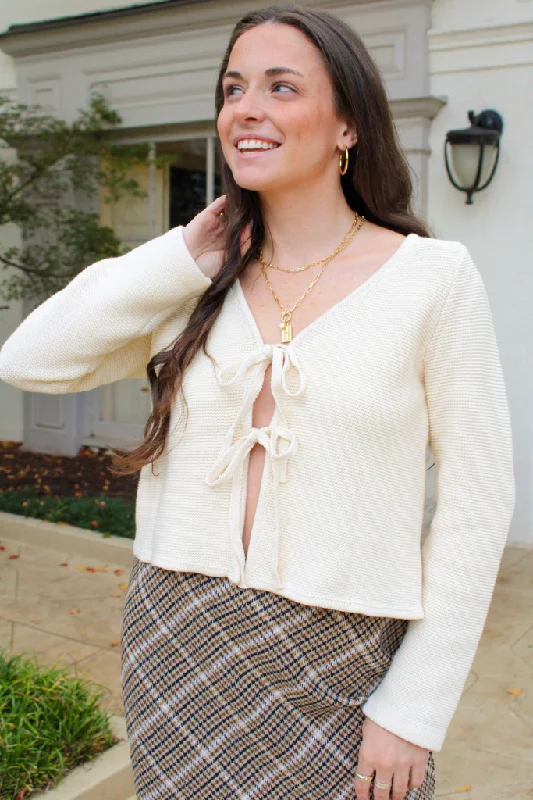 Bell - Sleeve Women's Mohair - Wool Blend SweatersNew York Minute Sweater in Cream