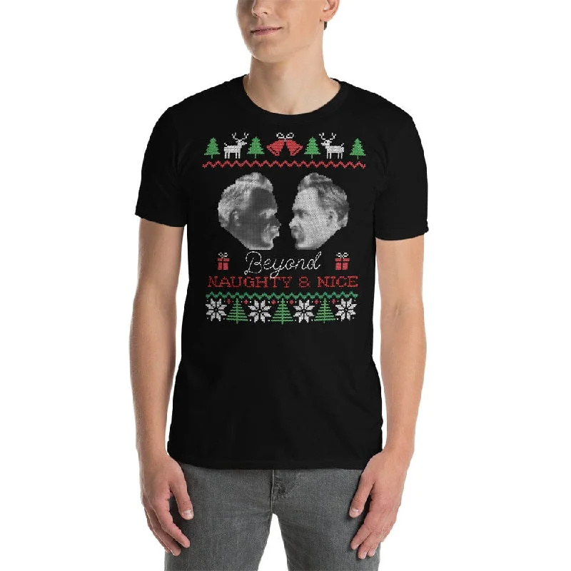 Embroidered Women T Shirt with Intricate DetailsNietzsche - Beyond naughty and nice - Premium T-Shirt Embroidered Women T Shirt with Intricate DetailsNietzsche - Beyond naughty and nice - Premium T-Shirt
