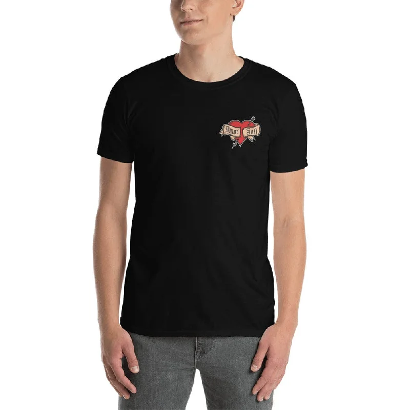 Sequined Women T Shirt for a Sparkly Night OutNietzsche Fatalism Amor Fati Tattoo Heart - Faux Pocket - Premium T-Shirt Sequined Women T Shirt for a Sparkly Night OutNietzsche Fatalism Amor Fati Tattoo Heart - Faux Pocket - Premium T-Shirt