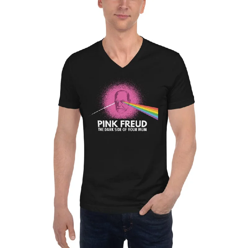 Pink Freud - The Dark Side Of Your Mum - Unisex V-Neck T-Shirt