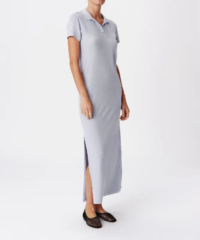 Floral Print Women T Shirt for a Feminine TouchPique with Wash Short Sleeve Polo Dress - Skyflower