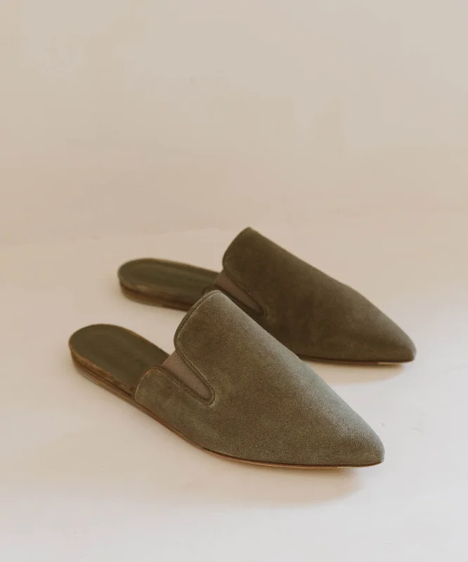 A - Line Women's Merino Wool Sweater Dresses in Classic StylesSuede Mule