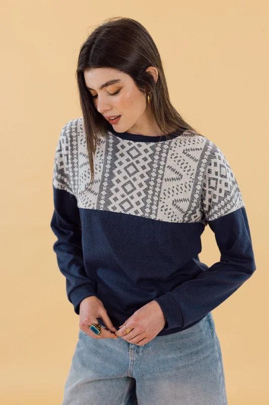 Sweater Phoria Blue Geo.