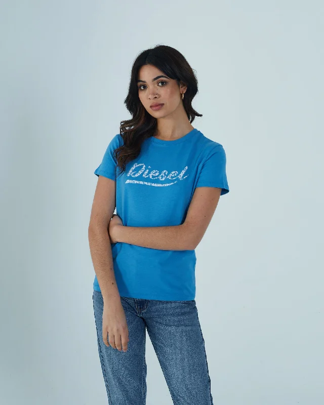 Sheer Women T Shirt for a Stylish and Alluring LookBlythe Tee Azure Blue