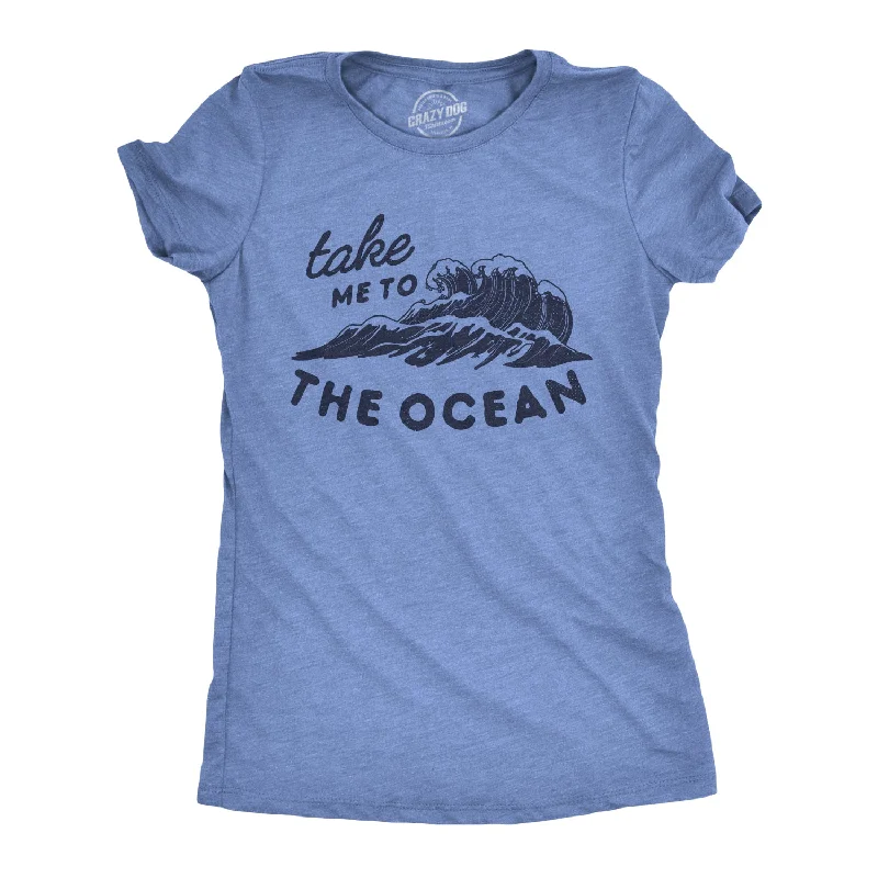 Puff Sleeve Women T Shirt for a Fashion - Forward LookTake Me To The Ocean Women's T Shirt Puff Sleeve Women T Shirt for a Fashion - Forward LookTake Me To The Ocean Women's T Shirt