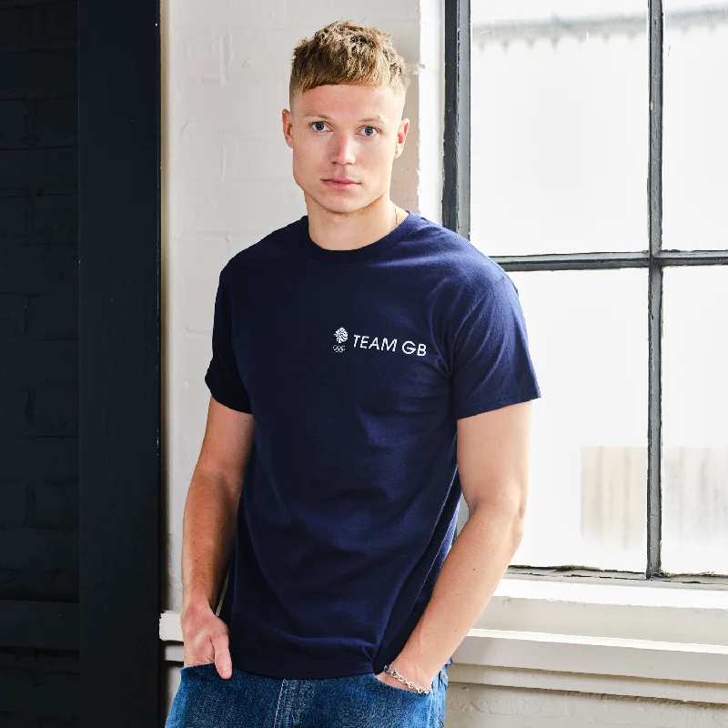 Team GB Triomphe Printed Navy T-shirt