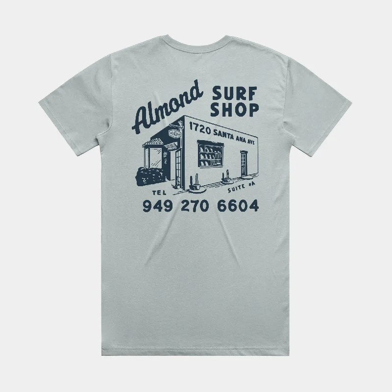 Distressed Women T Shirt with a Laid - Back AestheticThe Service Tee | Smoke
