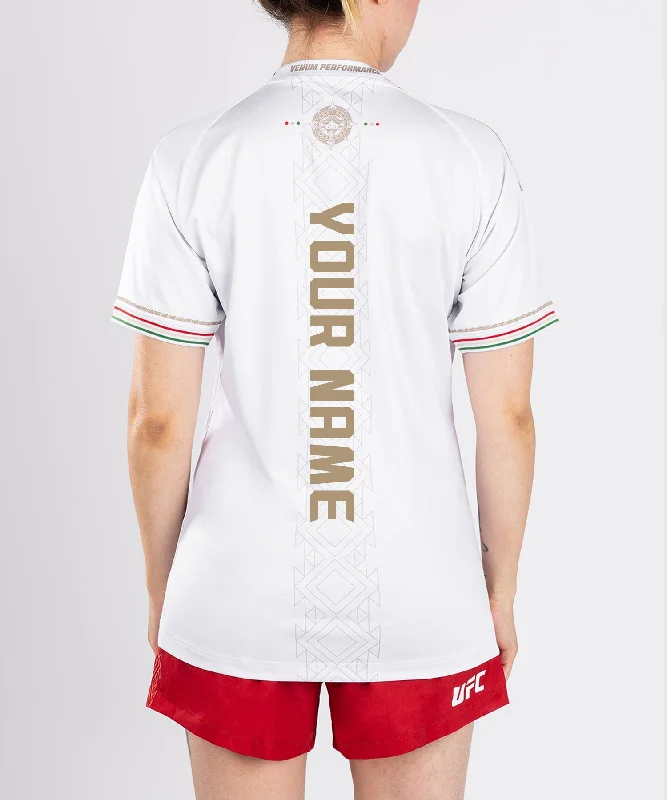 Pocketed Women T Shirt for Added FunctionalityUFC Noche by Venum Personalized Authentic Fight Night Women's Walkout Jersey - White Pocketed Women T Shirt for Added FunctionalityUFC Noche by Venum Personalized Authentic Fight Night Women's Walkout Jersey - White