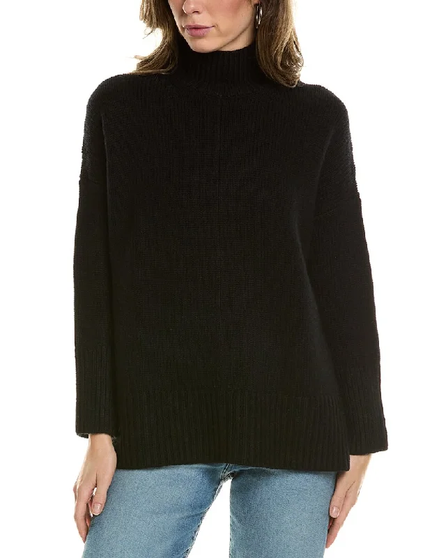 Vince Trapeze Turtleneck Wool & Cashmere-Blend Sweater