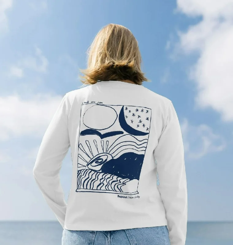 Striped Women T Shirt in a Classic PatternWomen's Land & Sea Heavyweight Long Sleeve T-Shirt