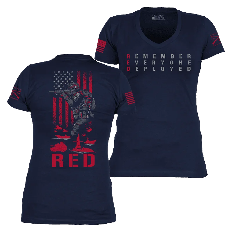 Women's RED Friday V-Neck - Midnight Navy