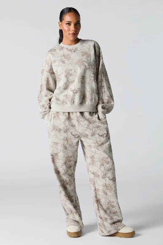 Women's hoodie with a detachable hood for customizable stylingCamo Print Wide Leg Fleece Sweatpant Women's hoodie with a detachable hood for customizable stylingCamo Print Wide Leg Fleece Sweatpant