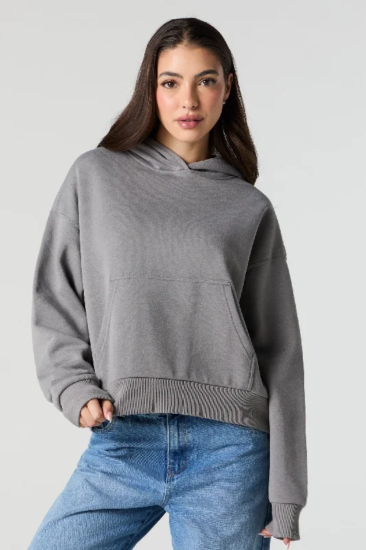 Women's sherpa - lined hoodie for extreme cold weather outdoor activitiesSolid Fleece Hoodie Women's sherpa - lined hoodie for extreme cold weather outdoor activitiesSolid Fleece Hoodie