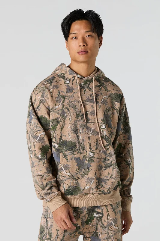 Women's zip - up sweatshirt in pastel blue for a soft and stylish outfitForest Camo Print Fleece Hoodie Women's zip - up sweatshirt in pastel blue for a soft and stylish outfitForest Camo Print Fleece Hoodie