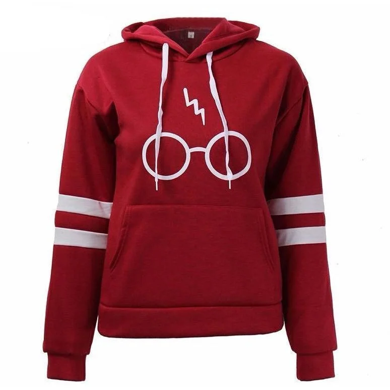 Women's tie - front hoodie in a lightweight fabric for summer layeringPrinted Glasses Fleece Hoodie Women's tie - front hoodie in a lightweight fabric for summer layeringPrinted Glasses Fleece Hoodie