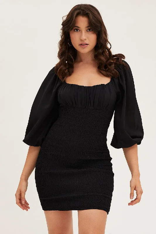 Sleeveless Women Dress in Bright Colors for Summer PartiesBlack Bodycon Dress