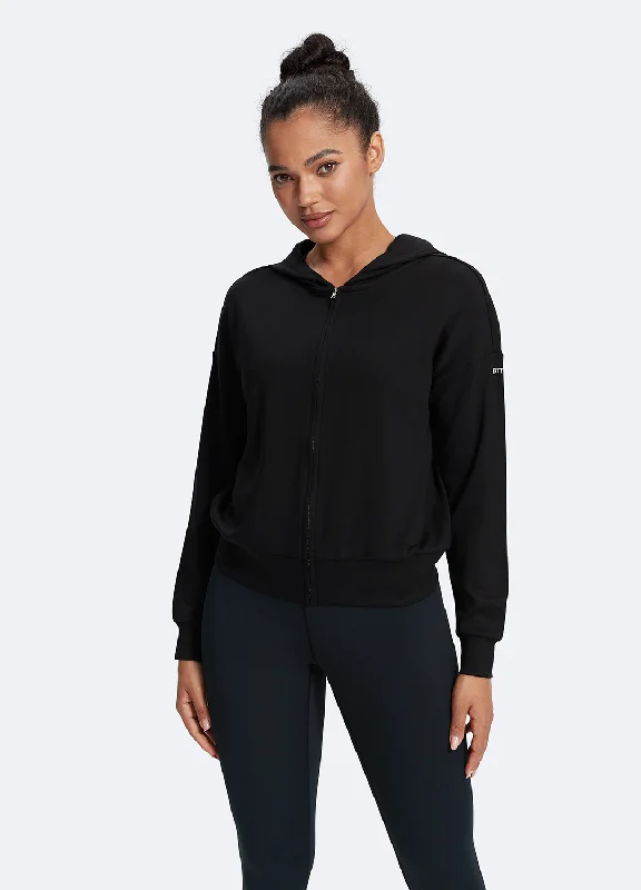 Women's quarter - zip sweatshirt made of organic cotton for eco - conscious fashionClassic Fit Hoodie Women's quarter - zip sweatshirt made of organic cotton for eco - conscious fashionClassic Fit Hoodie
