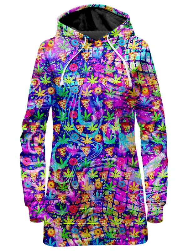 Women's oversized cropped hoodie with drawstrings for a trendy lookDreamin Of Munchies Hoodie Dress Women's oversized cropped hoodie with drawstrings for a trendy lookDreamin Of Munchies Hoodie Dress