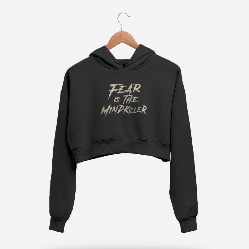Women's tie - front hoodie in a lightweight fabric for summer layeringFear Is The Mindkiller Crop Hoodie Women's tie - front hoodie in a lightweight fabric for summer layeringFear Is The Mindkiller Crop Hoodie