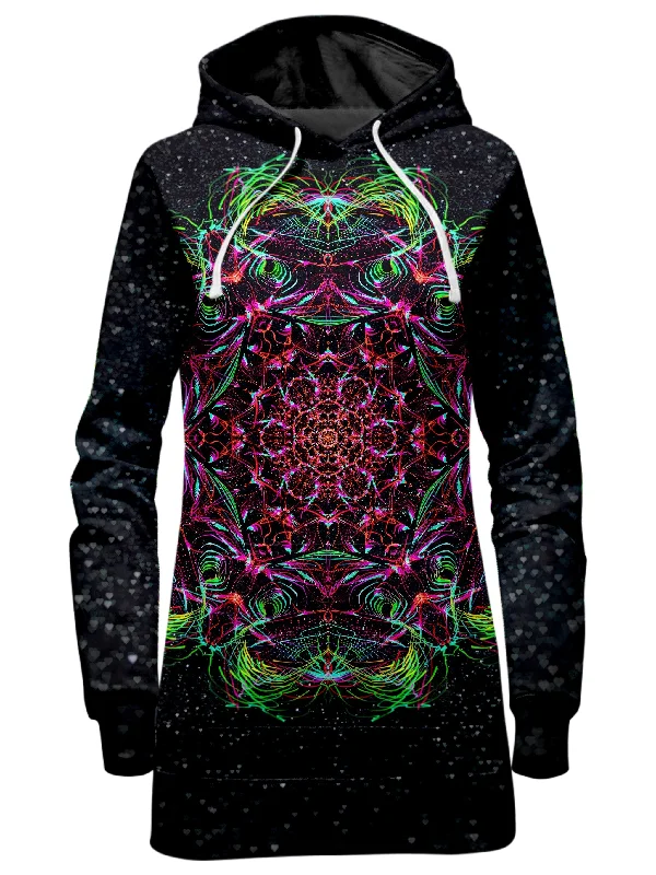 Women's long - sleeve cropped sweatshirt with ribbed cuffs for a snug fitGalactic Portal Hoodie Dress Women's long - sleeve cropped sweatshirt with ribbed cuffs for a snug fitGalactic Portal Hoodie Dress