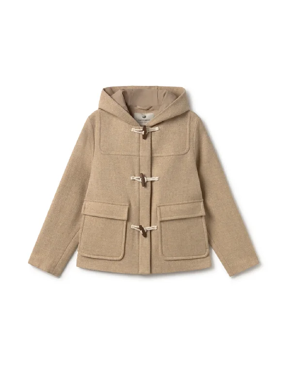 Women's double - breasted tweed jackets in classic colors for a sophisticated office lookGalway - Light Stone