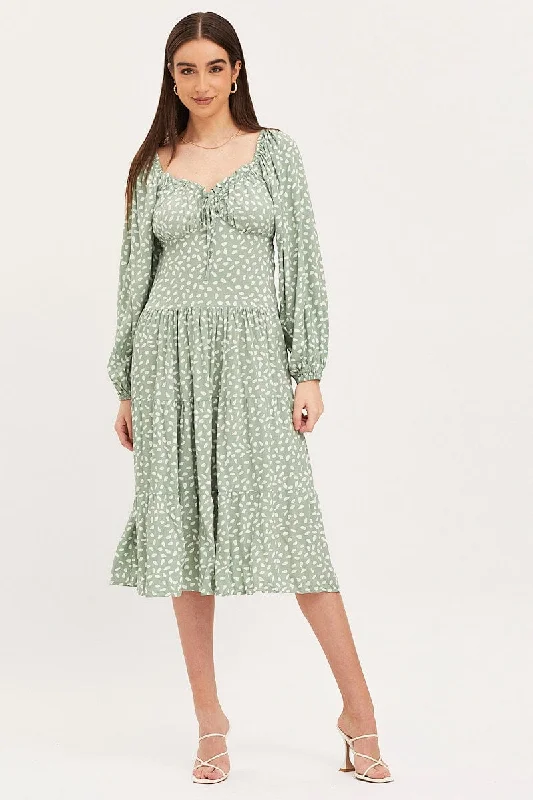 Backless Women Dress for a Sexy and Alluring Look at Evening EventsGeo Print Dress Long Sleeve Midi Backless Women Dress for a Sexy and Alluring Look at Evening EventsGeo Print Dress Long Sleeve Midi