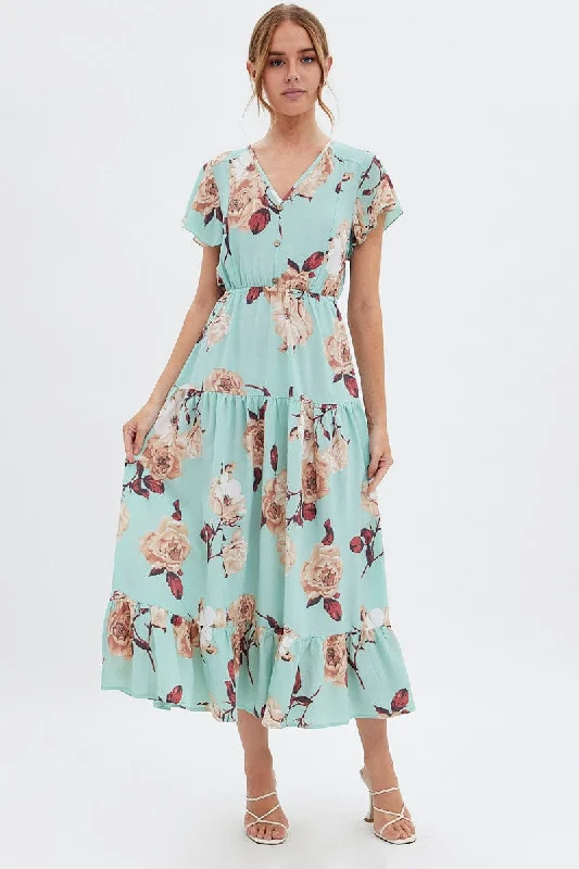 Empire Waist Women Dress to Accentuate the Bust and Conceal the WaistGreen Floral Floral Bell Sleeve Maxi Dress Empire Waist Women Dress to Accentuate the Bust and Conceal the WaistGreen Floral Floral Bell Sleeve Maxi Dress