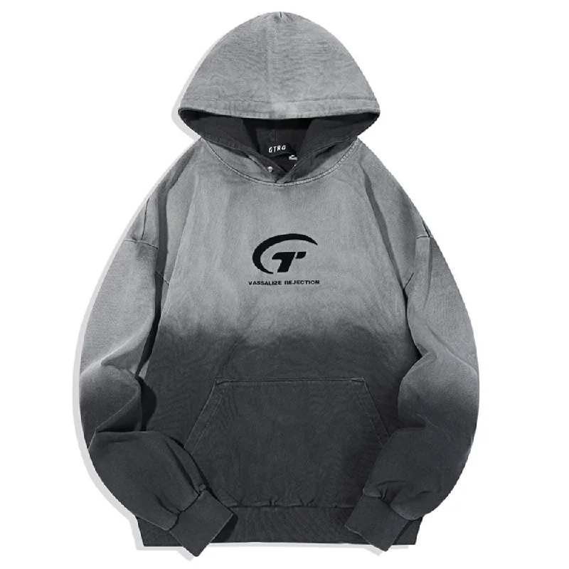 Women's hoodie with a glittery print for a glamorous and sparkly appearanceIns Cotton Gradient Washed Hoodie