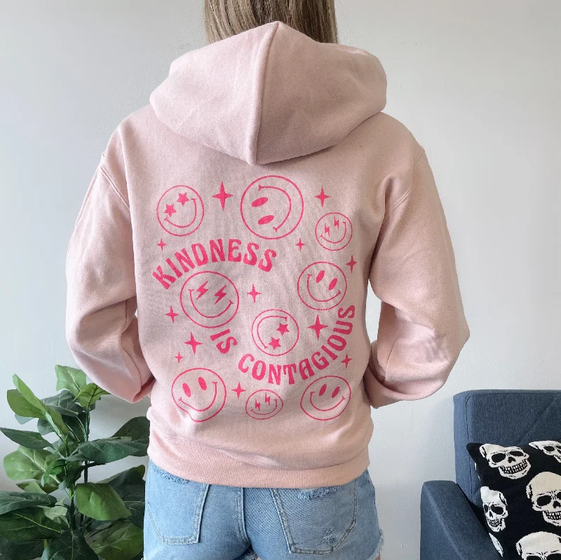 Women's cropped sweatshirt with a lace - trimmed hem for a romantic lookKindness • Blush Hoodie Women's cropped sweatshirt with a lace - trimmed hem for a romantic lookKindness • Blush Hoodie