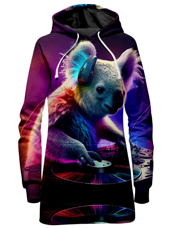 Women's zip - front sweatshirt with contrast stitching for a sporty aestheticKoala Beats Hoodie Dress Women's zip - front sweatshirt with contrast stitching for a sporty aestheticKoala Beats Hoodie Dress