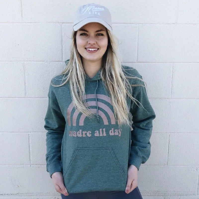 Women's cropped sweatshirt with a lace - trimmed hem for a romantic lookMadre All Day • Vintage Forest Hoodie Women's cropped sweatshirt with a lace - trimmed hem for a romantic lookMadre All Day • Vintage Forest Hoodie