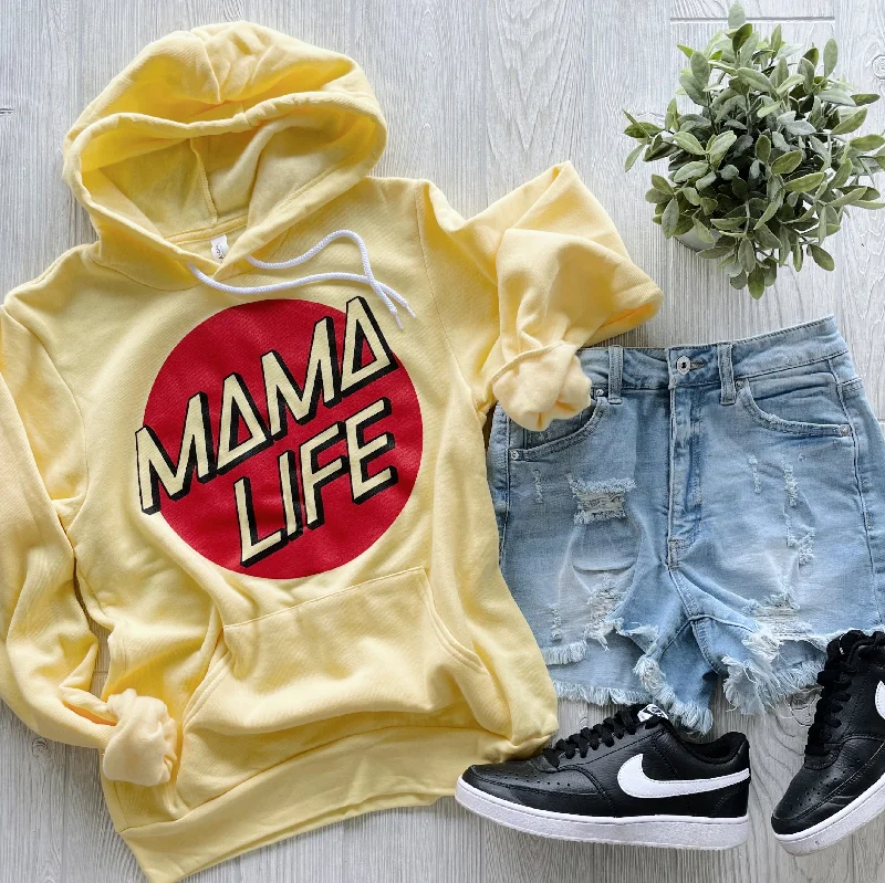 Women's crew - neck sweatshirt in a heather gray shade for a classic and versatile optionMama Life • Yellow Skater Hoodie Women's crew - neck sweatshirt in a heather gray shade for a classic and versatile optionMama Life • Yellow Skater Hoodie