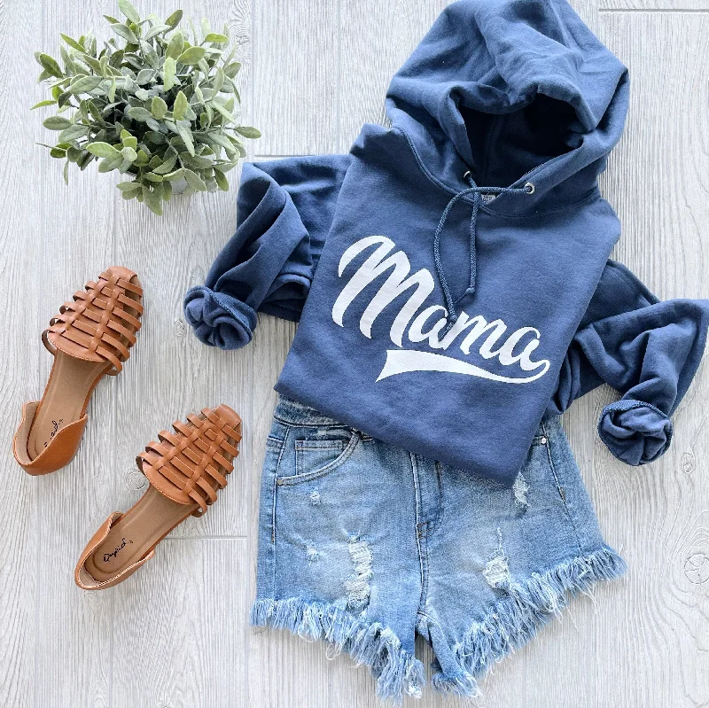 Women's tie - dye hoodie in bright colors for a retro and eye - catching styleMama Sporty • Denim Hoodie Women's tie - dye hoodie in bright colors for a retro and eye - catching styleMama Sporty • Denim Hoodie