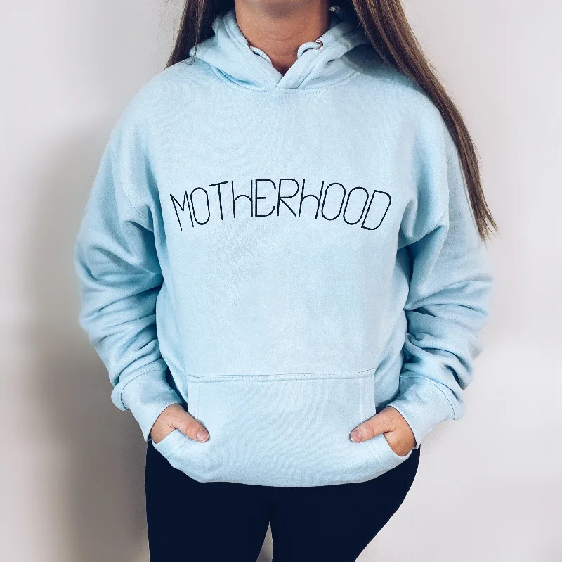 Women's tie - front hoodie in a lightweight fabric for summer layeringMotherhood • Sky Blue Hoodie Women's tie - front hoodie in a lightweight fabric for summer layeringMotherhood • Sky Blue Hoodie