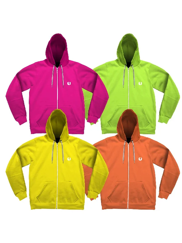 Women's graphic - printed sweatshirt featuring floral patterns for a feminine touchNeon Unisex Zip-Up Hoodies Women's graphic - printed sweatshirt featuring floral patterns for a feminine touchNeon Unisex Zip-Up Hoodies