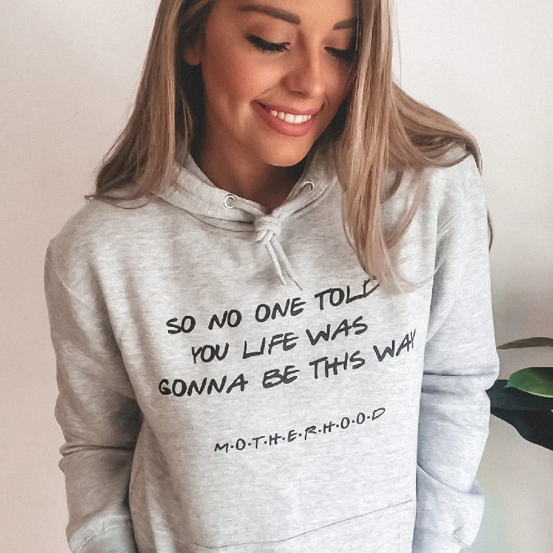 Women's tie - front hoodie in a lightweight fabric for summer layeringNo One Told You • Gray Hoodie Women's tie - front hoodie in a lightweight fabric for summer layeringNo One Told You • Gray Hoodie